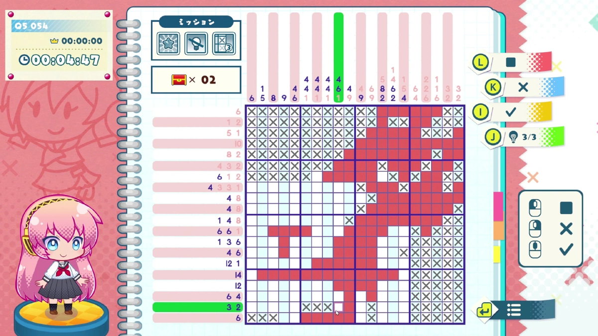 通常パズルを進行中