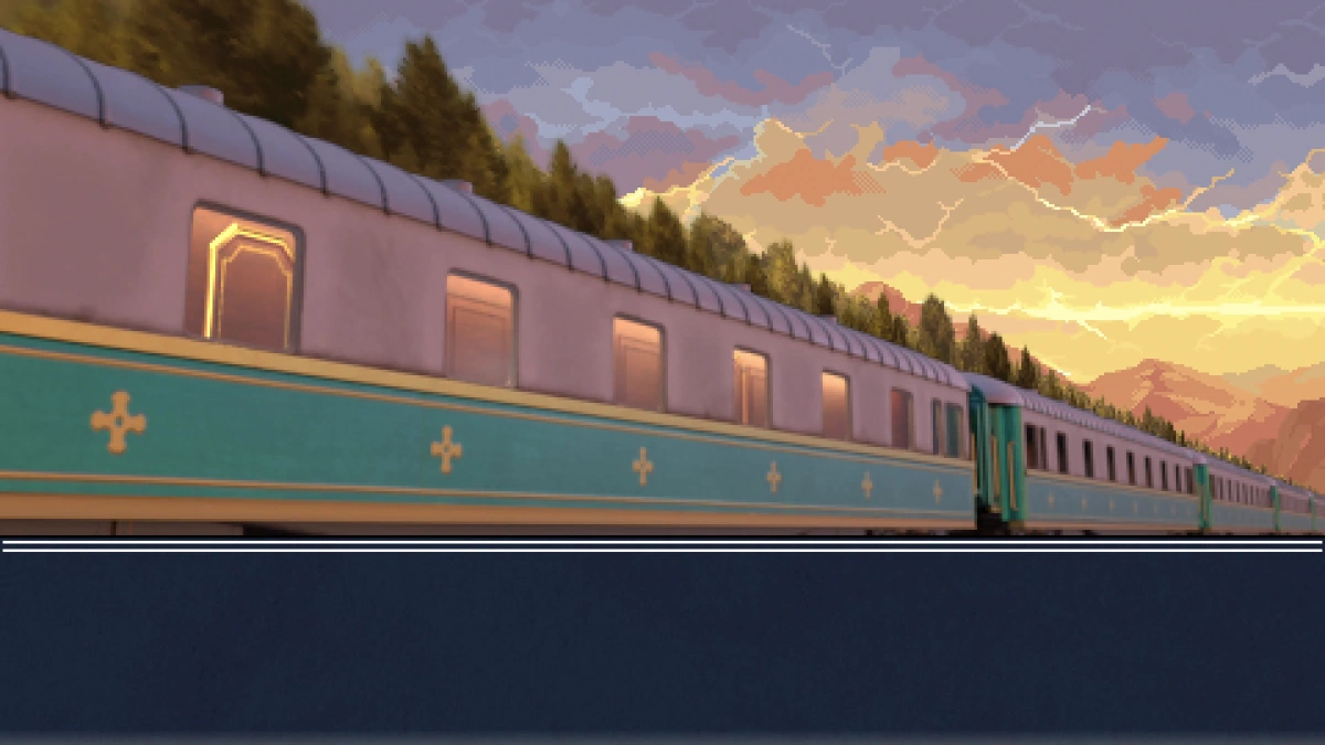 夕暮れの列車外観