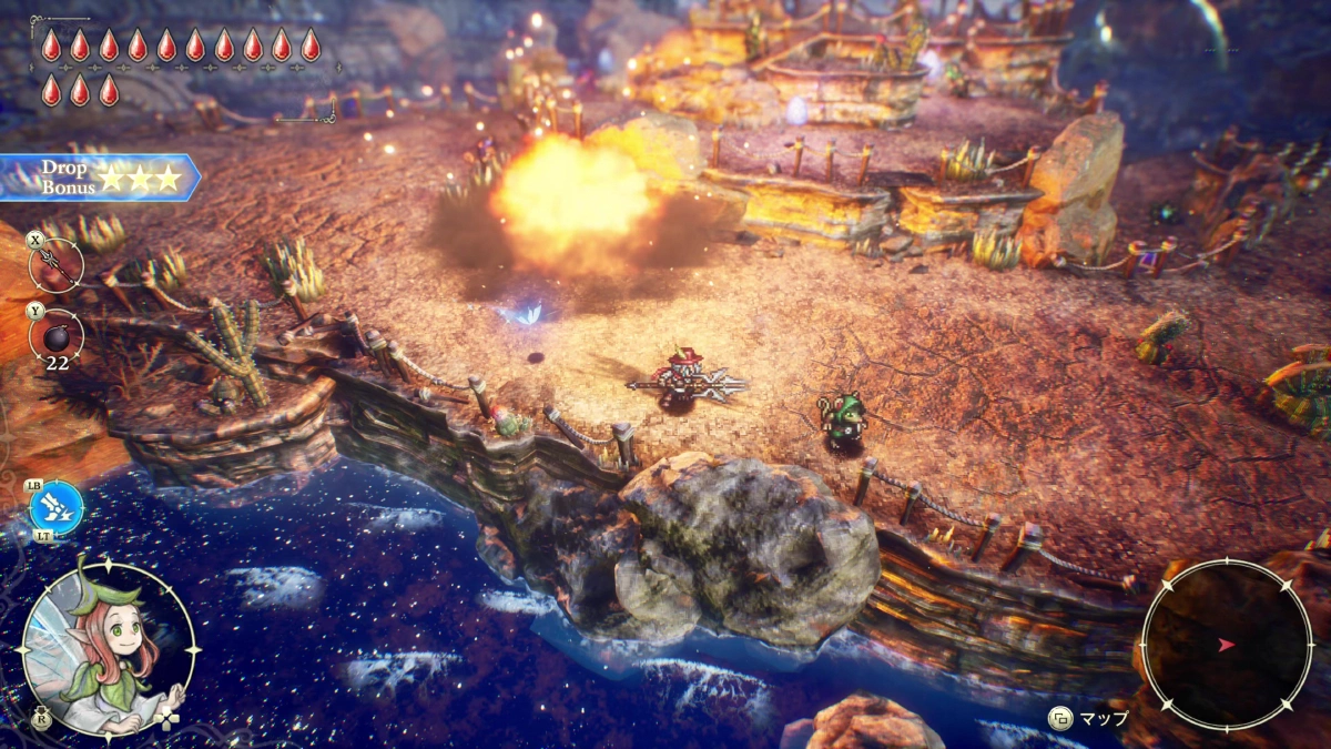 爆弾で敵を巻き込む戦闘